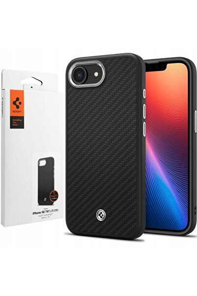 Spigen Caseology Spigen Enzo Aramid Mag Magsafe Case pentru iPhone 16E Negru Mat