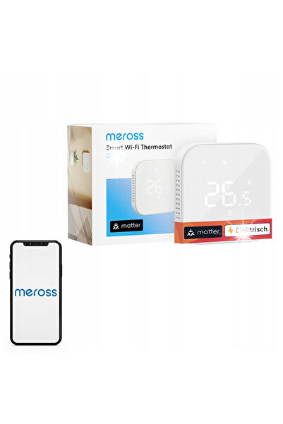 Meross Home Termostat inteligent Meross Mts215Ma Matter pentru încălzire prin...
