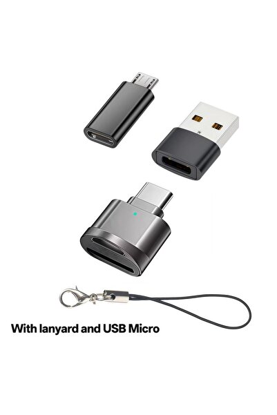 choice2 قارئ بطاقات مايكرو SD من BlacUSBMicro2Pcs، قارئ بطاقات USB C إلى SD، ...
