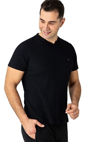 CROZWİSE Pike Waffle V-Neck T-Shirt
