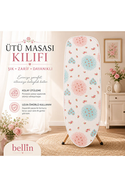 Bellin Keçeli %100 Pamuklu Isıya Dayanıklı Ütü Masası Bezi Kılıfı