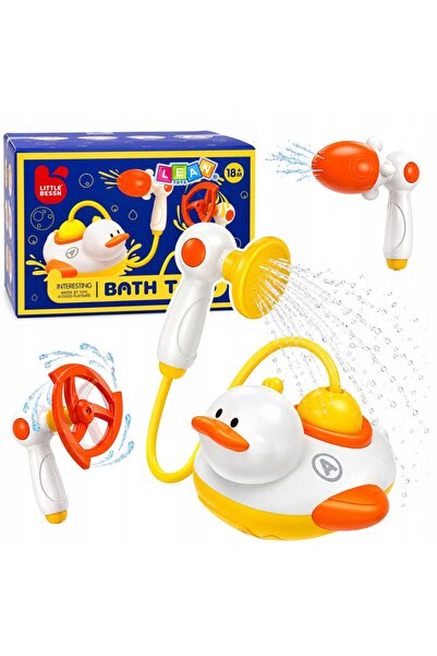 LeanToys Rață de baie cu duș și set de capsule cu apă