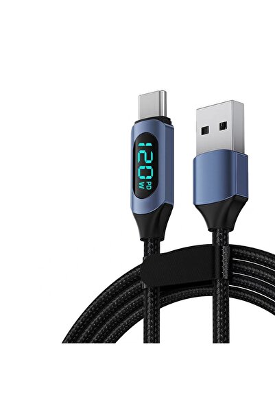 Choice4 كابل بيانات USB A إلى C أزرق اللون بطول 2 متر، 6 أمبير، 120 واط، كابل...