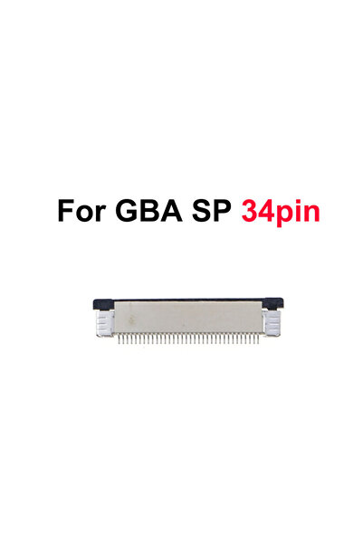 Choice3 GBA SP 34Pin 10pcs Ribbon Flexible Cable Connect Jack Socket LCD Scre...
