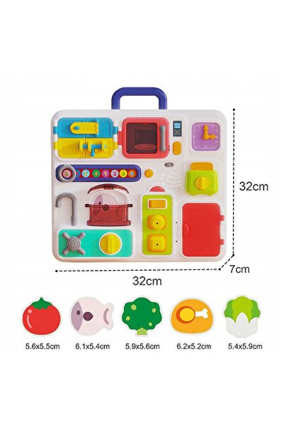Stator PLACĂ MONTESSORI EDUCATIVĂ SENZORIALĂ DE MANIPULARE 9 ÎN 1 XXL Pentru ...