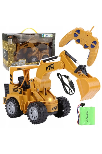 Stator Excavator cu telecomandă, vehicul de construcții, mașină RC, jucărie p...