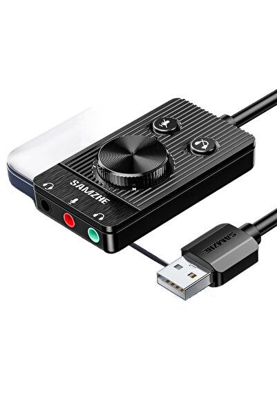 Choice SAMZHE black SAMZHE USB Sound Card Audio Interface External 3.5mm Micr...