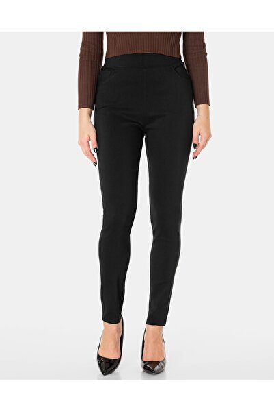 NO BRAND Pantaloni de damă negri călduroși, croială slim, ușor căptușiți, 580...