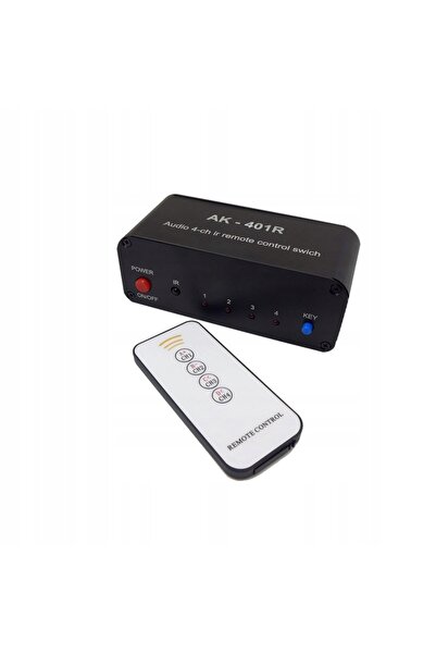 NO BRAND Comutator RCA cu 4 căi, Adaptor multifuncțional 4 x RCA 1 x LR