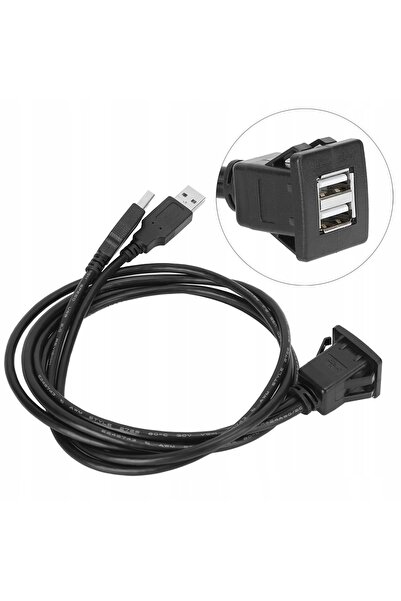 NO BRAND Cablu prelungitor USB 2.0 cu interfață dublă 2m