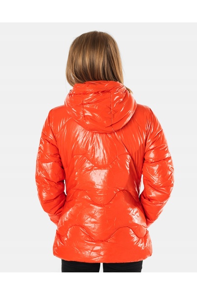 NO BRAND Geacă călduroasă de damă, tip puffer, de iarnă, cu puf 36023-4 R L