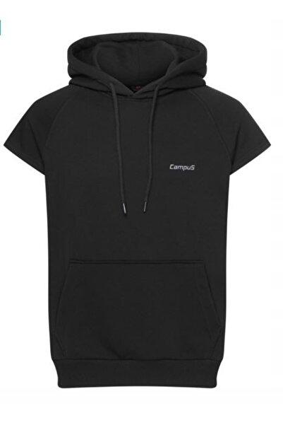 NO BRAND Tricou cu glugă pentru bărbați, model Campus Cyren |   negru fără mâ...