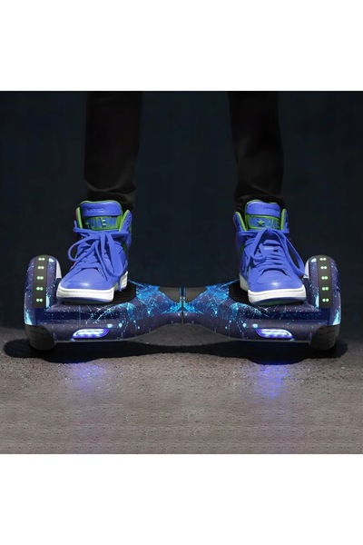 NO BRAND Skateboard electric Hoverboard Skateboard Roți mari 6,5” LED RGB Blu...