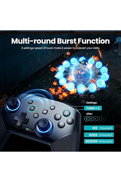 NO BRAND Voyee s08 negru RGB switch pro lite OLED controler wireless
