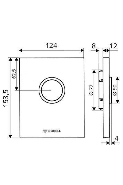 NO BRAND Schell Flush Flusher sub chiuvetă, din oțel periat