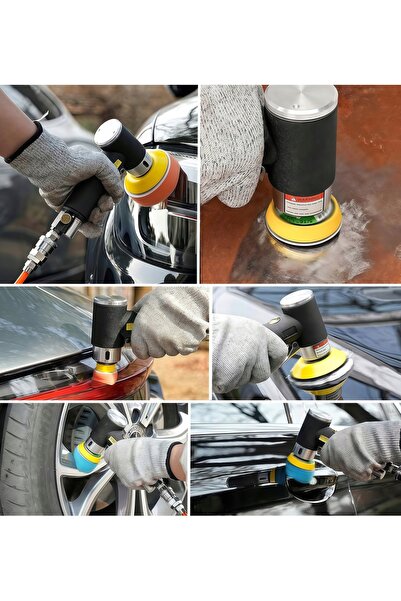 NO BRAND Șlefuitor orbital excentric pneumatic, mașină de lustruit reglabilă,...