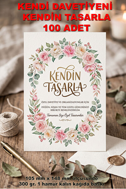 HEDİYELİKS Kendin Tasarla Davetiye Baskı - Düğün Davetiyesi, Nişan Davetiyesi...