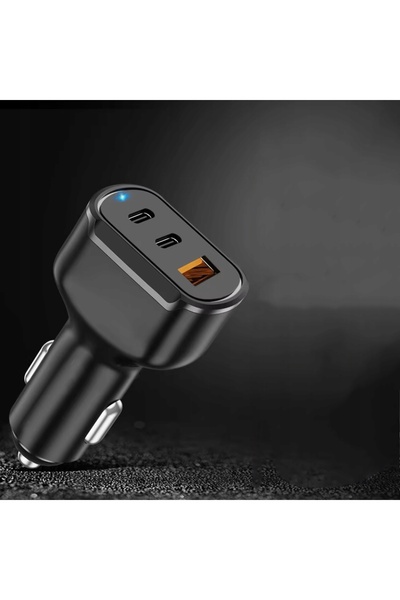 NO BRAND Încărcător auto cu încărcare rapidă, puternic, 2x USB-C PD QC 68W