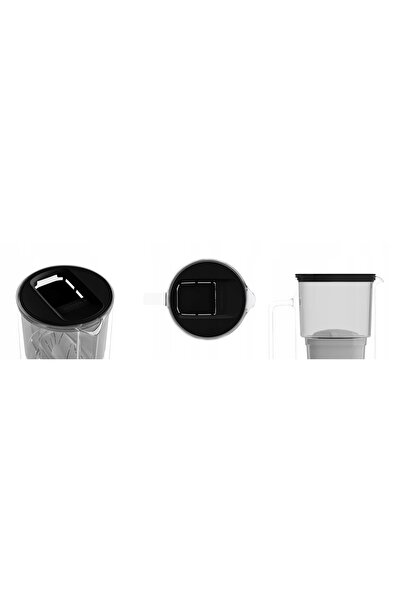 NO BRAND Wessper D2 Borosilicate 3L Carafa cu filtru din sticlă neagră + Filtru