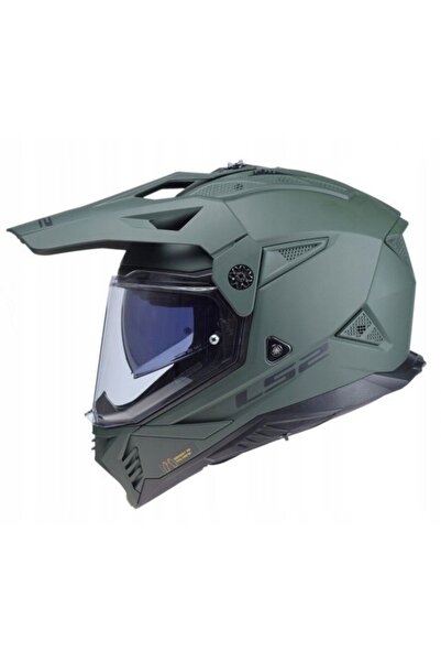 NO BRAND Cască cu vizor Ls2 Mx702 Pioneer II Verde militar Cască Enduro Mărim...