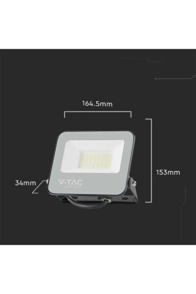 NO BRAND Proiector LED cu halogen AVANO 30W 4800lm 6500K IP65 Negru V-TAC VT-...