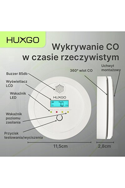 NO BRAND Senzor de monoxid de carbon (CO) huxgo hxac03 detector de monoxid de...