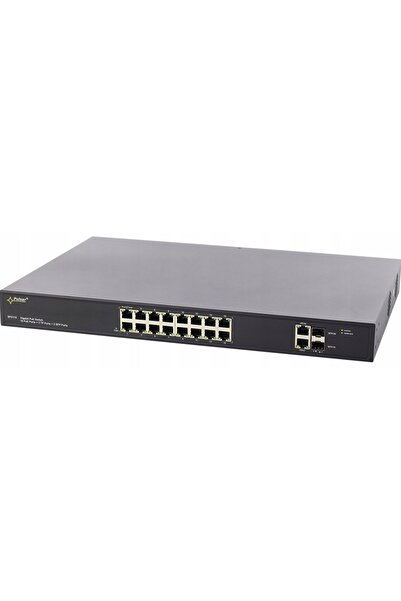 NO BRAND Switch PoE Pulsar SFG116 - 16 porturi Gigabit PoE+/PoE+, 2 porturi S...