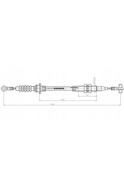 NO BRAND Cablu de frână 1430mm 3714536m1 Mf Original Ursus