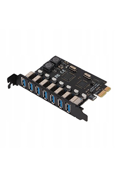 NO BRAND Placă de expansiune USB 3.0 cu 7 porturi, cu slot PCI-EX1 X4 X8 X16,...