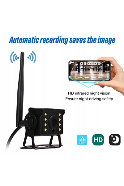 NO BRAND Cameră de marșarier wireless Wifi 12V-24V