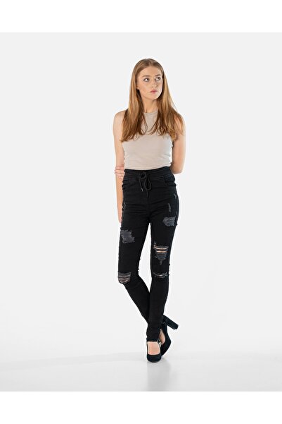 NO BRAND Pantaloni blugi de damă cu talie înaltă 9021a-1 32