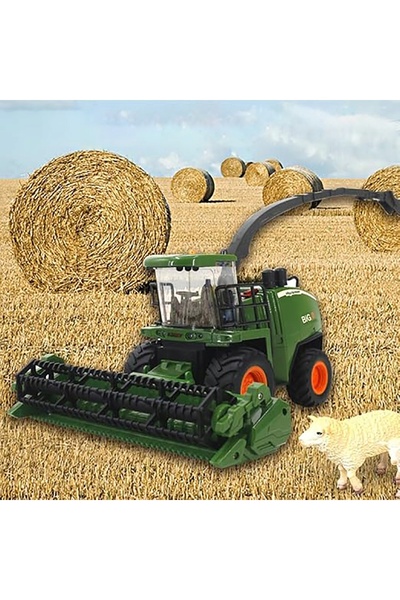 NO BRAND Tractor cu telecomandă, camion cu remorcă, RC, pentru pilotaj 2 în 1