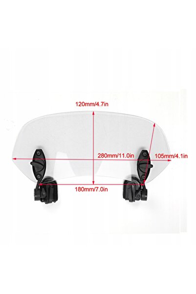 NO BRAND Deflector parbriz motocicletă universal