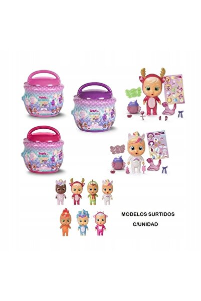 NO BRAND Păpușă cu căsuță 7 în 1 Cry Babies Bobas Lacrimi Magice care Plâng W...