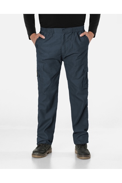 NO BRAND Pantaloni bărbați tip cargo militari de trekking cu buzunare 7301-2 XL