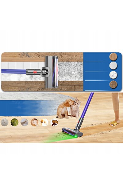 NO BRAND Perie electrică cu LED Turbo pentru aspirator Dyson V7 V8 V10 V11 V1...