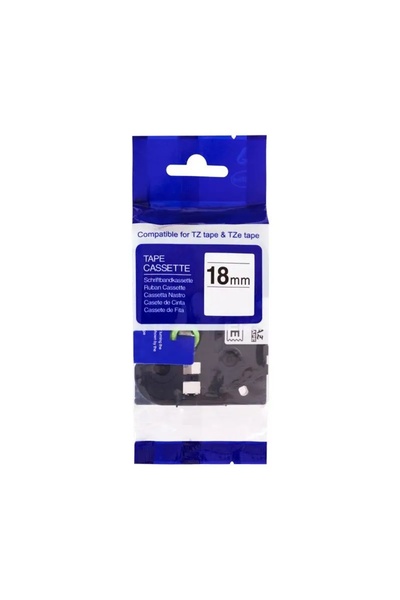 NO BRAND Bandă adezivă Brother TZe-141 18mm 8m transparentă cu text negru ori...