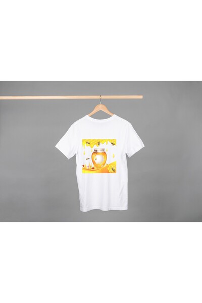 Noname Tricou Unisex Bumbac Premium Casual " Honey and bees " Inscriptie