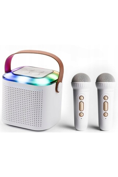 NO BRAND Nn Pm2 Set Karaoke Portabil Wireless cu 2 Microfoane și Boxă Bluetooth