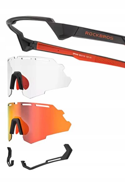 NO BRAND Ochelari de ciclism Rockbros Bikeline 14210004001 Negru/Roșu