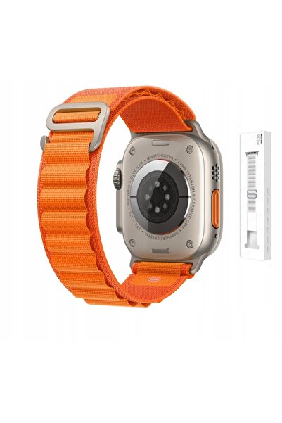 NO BRAND Curea originală Apple Watch Solo Loop, mărimea 45mm, culoare 8 Marigold