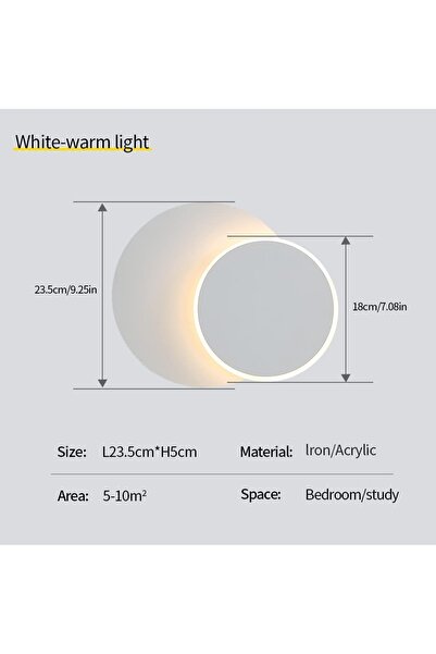 NO BRAND Aplică de perete 12W 360 °   Rotativ pentru living și dormitor