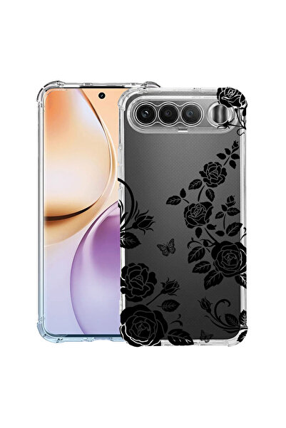 bestcase ®   Husă Antișoc pentru Realme 16, Florală - Trandafir Negru, 315679...