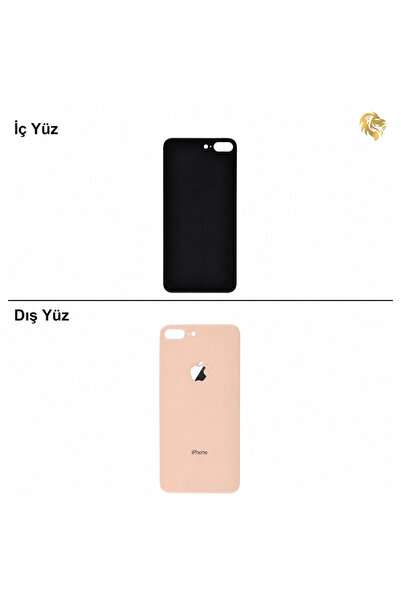 ARSKİNG iPhone 8 Plus Altın Renk Arka Kapak Arka Cam Batarya Kapağı Lazer Kes...