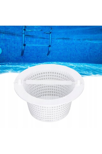 NO BRAND Coș de skimmer de înlocuire 16cm Alb Mic