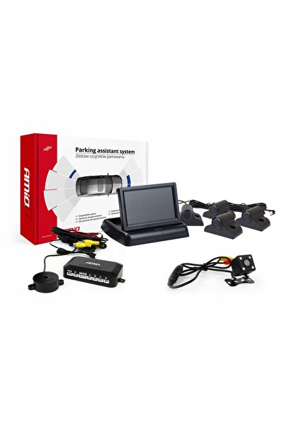 AMIO TFT02 Kit de senzori de parcare de 4.3 " cu cameră HD-315-LED și 4 senzo...