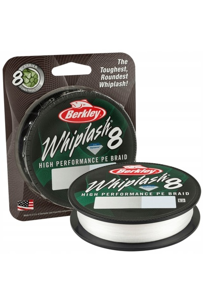 NO BRAND Berkley Whiplash 8, fir împletit, 0,06 mm/150 m – Alb