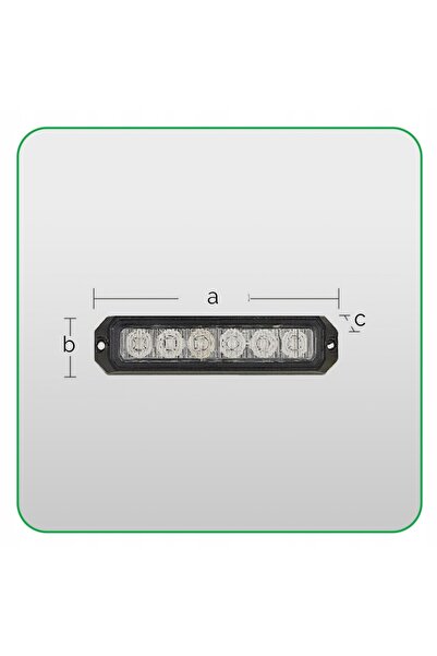 NO BRAND Lampă de avertizare stroboscopică cu 6 LED-uri R10, cu 3 moduri de i...