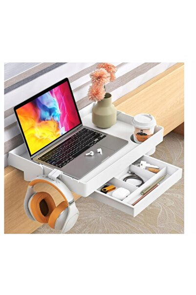 NO BRAND Măsuță pentru laptop pentru pat 43x29 cm Organizator Alb Spacekeeper