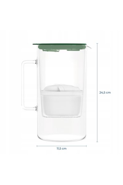 NO BRAND Wessper D4 Cană de filtrare din sticlă borosilicată Mini Ff Ge + 4 f...